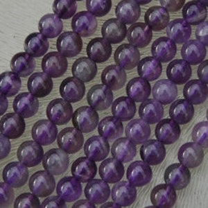 Amethyst kralen, rond 8 mm, per 10 stuks afbeelding 1