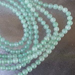 Green aventurine beads 6 mm, per 38 cm cord image 2