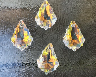 Swarovski crystal Baroque hanger, crystal AB, 15 x 22 mm, per stuk