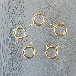 Goldfilled veerringslotje 6 mm, verguld, per 2 stuks afbeelding 1