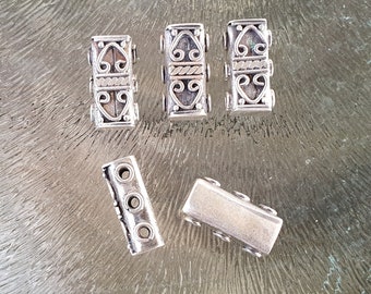 Sterling zilveren verdeler, hand gemaakt, 13.5 x 5 x 7 mm, per stuk