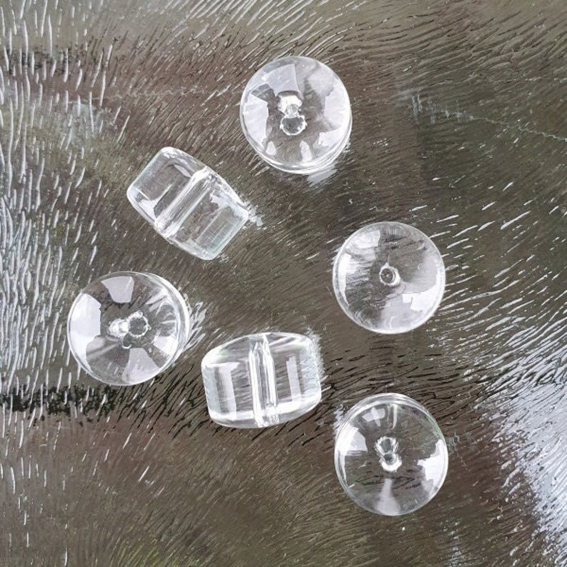 Bergkristal kralen, wiel, 9 x 12 mm, per 5 stuks afbeelding 1