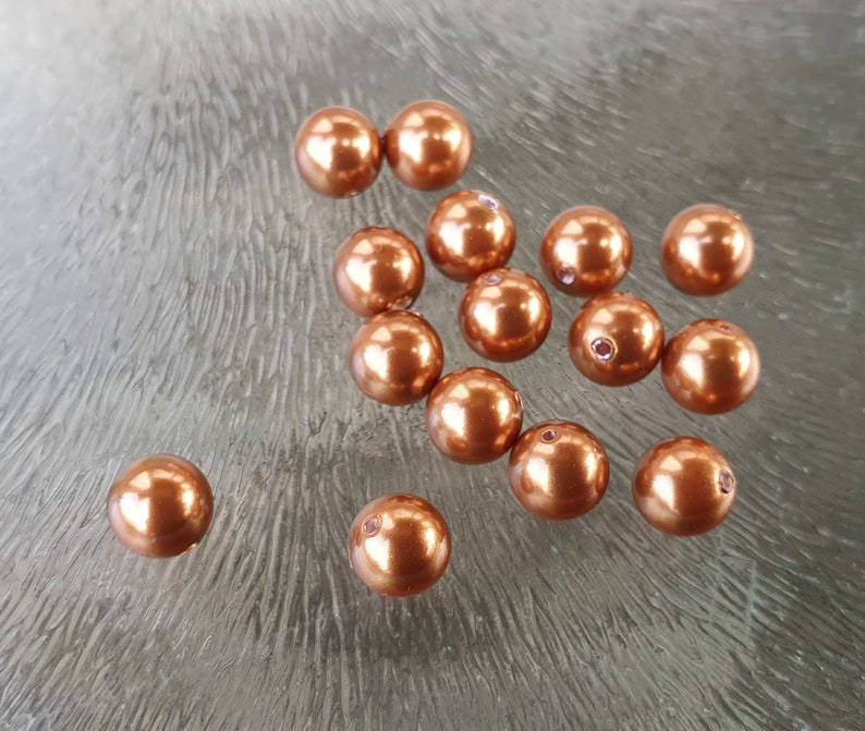 Swarovski parels copper 6 mm, per 20 stuks afbeelding 1