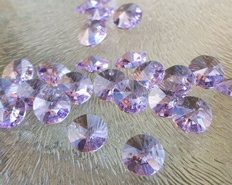 Swarovski crystal Rivoli hangertjes, violet, 8 mm, per 10 stuks