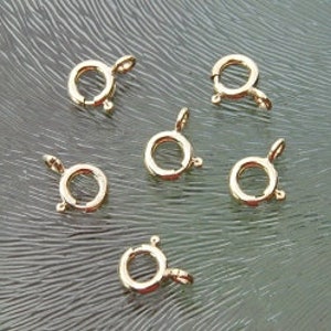 Goldfilled veerringslotje 6 mm, verguld, per 2 stuks afbeelding 2