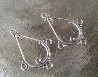 Sterling zilveren chandelier oorbellen, 30 mm, per paar