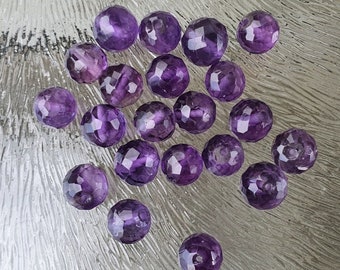 Amethyst kralen, facet, 5 mm, per 10 stuks