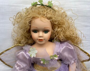 Porcelain Fairy Doll, 15", Vintage