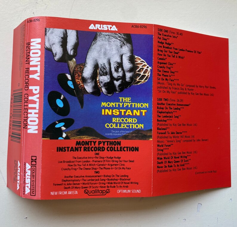 Monty Python "instant Record Collection" Cassette Tape, 1982 - Etsy
