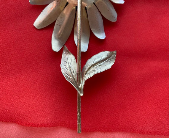 Flower Brooch, 1960s, Enamel, by Designer Weiss - image 6