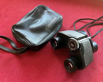 Vintage Bushnell Binoculars, Custom Compact, 6x25, with Leather Case, 1960s