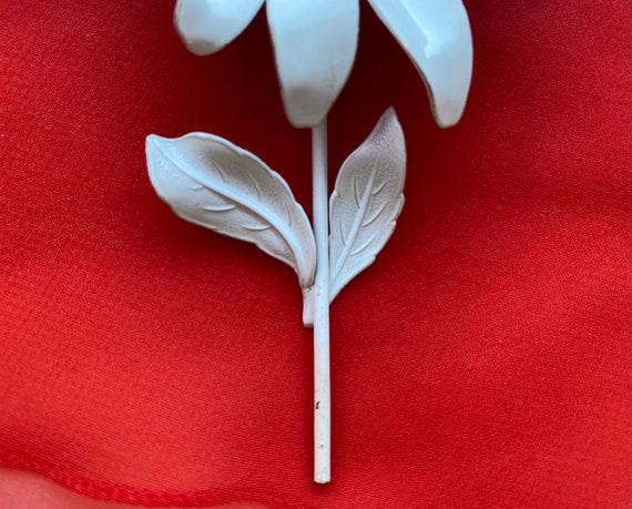 Flower Brooch, 1960s, Enamel, by Designer Weiss - image 4