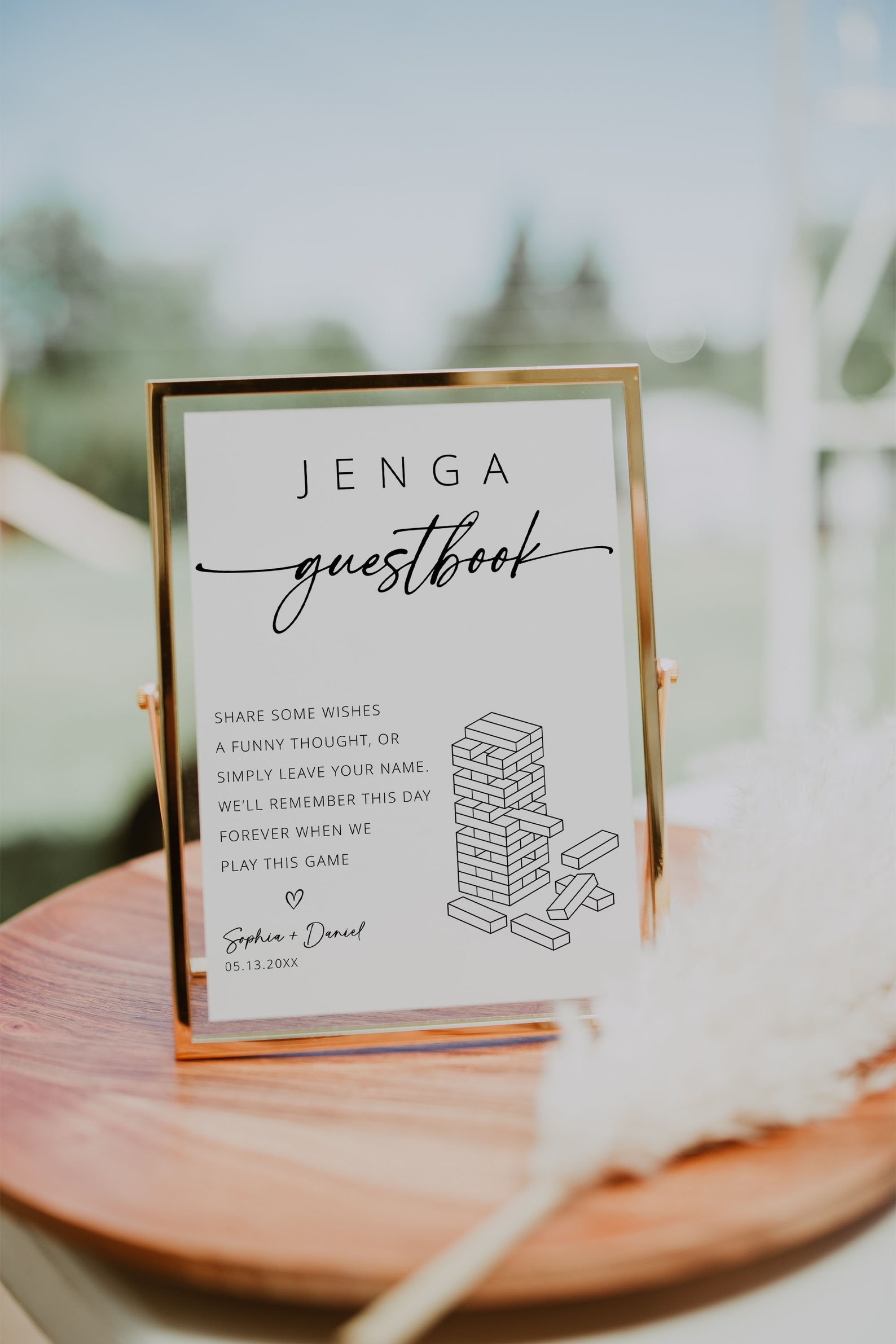 Jenga Game Sign Wedding Jenga Game Sign Jenga Guestbook Sign Jenga Wedding Graduation Party