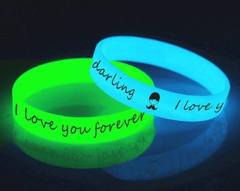 Personalized Glow Bracelets, Glow in Dark Bracelet, Custom Silicone Wristband, Custom Event Wristbands, Business Promotional Items