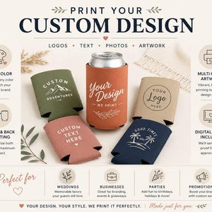 Rustic style wedding can cooler favor with date
Funny wedding quote can cooler for party drinks