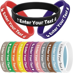 Custom Personalized Silicone Bracelet Custom Multi Color Rubber Bracelet Personalized Silicone Bracelet Kids Customized Silicone Wrist Bands