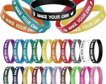 Personalized Rubber Bracelets, Custom Silicone Wristband, Business Giveaway Gifts, Personalized Promotional Item, Custom Event Wristbands