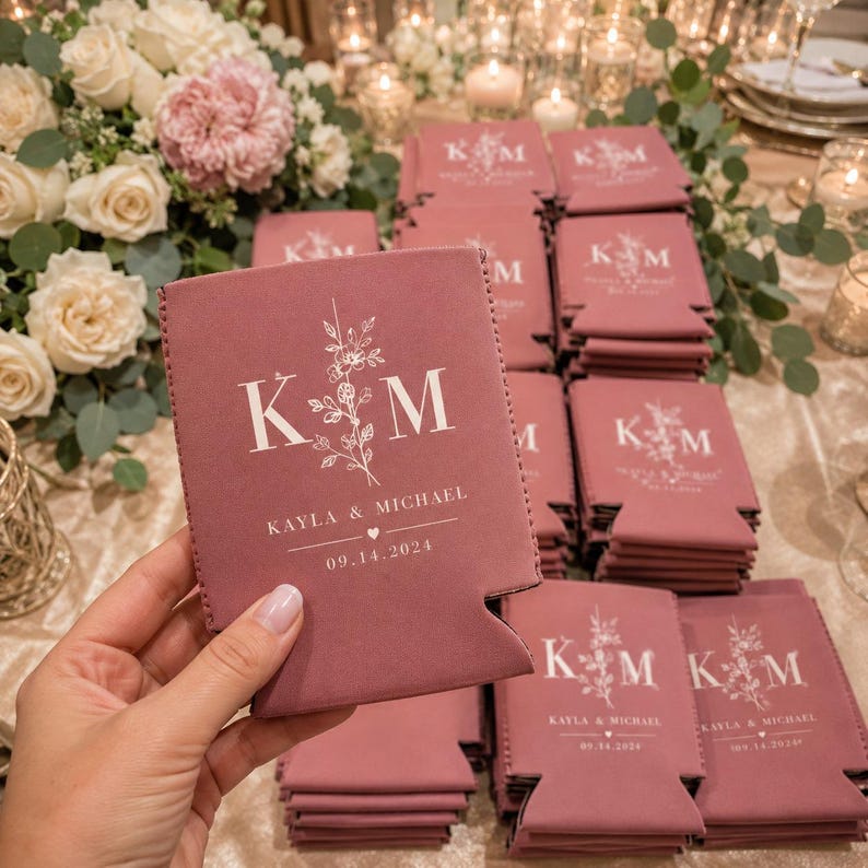 bridal shower favor
engagement party
wedding can coolers
custom can coolers
personalized koozie
wedding koozies
party favors
can cooler favors
bride groom gift
wedding favors
custom koozie
drink sleeve
beer huggers