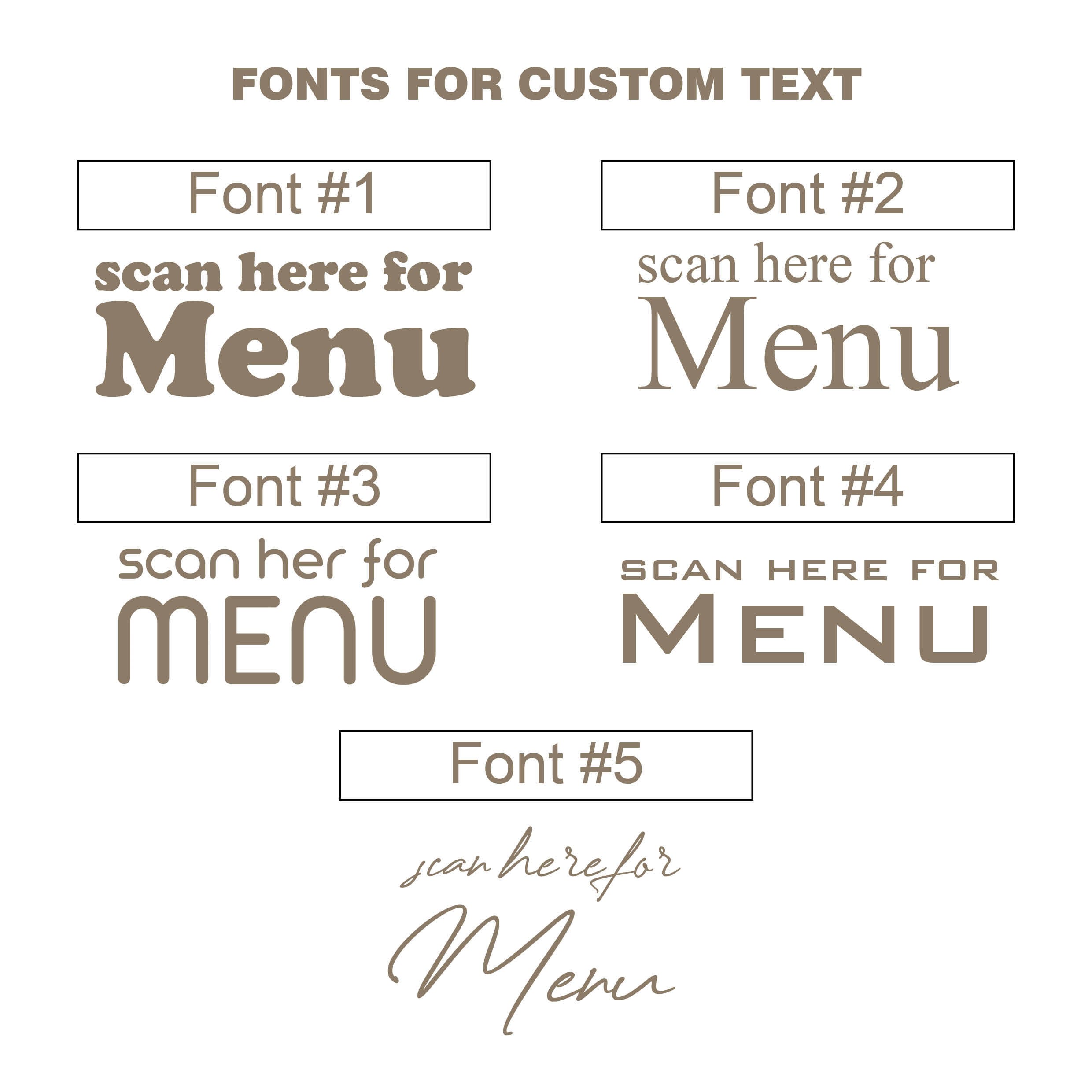 Custom Code Catering Custom Wooden QR Codes Menu, Wifi, Payqonic, Social Media and Custom ...