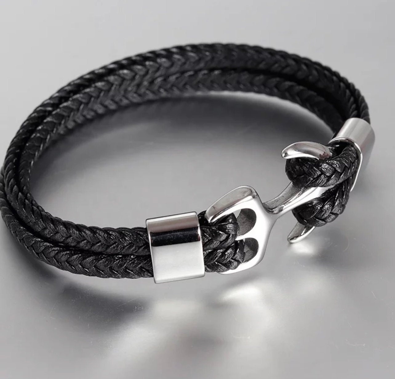 Stainless steel anchor bracelet 