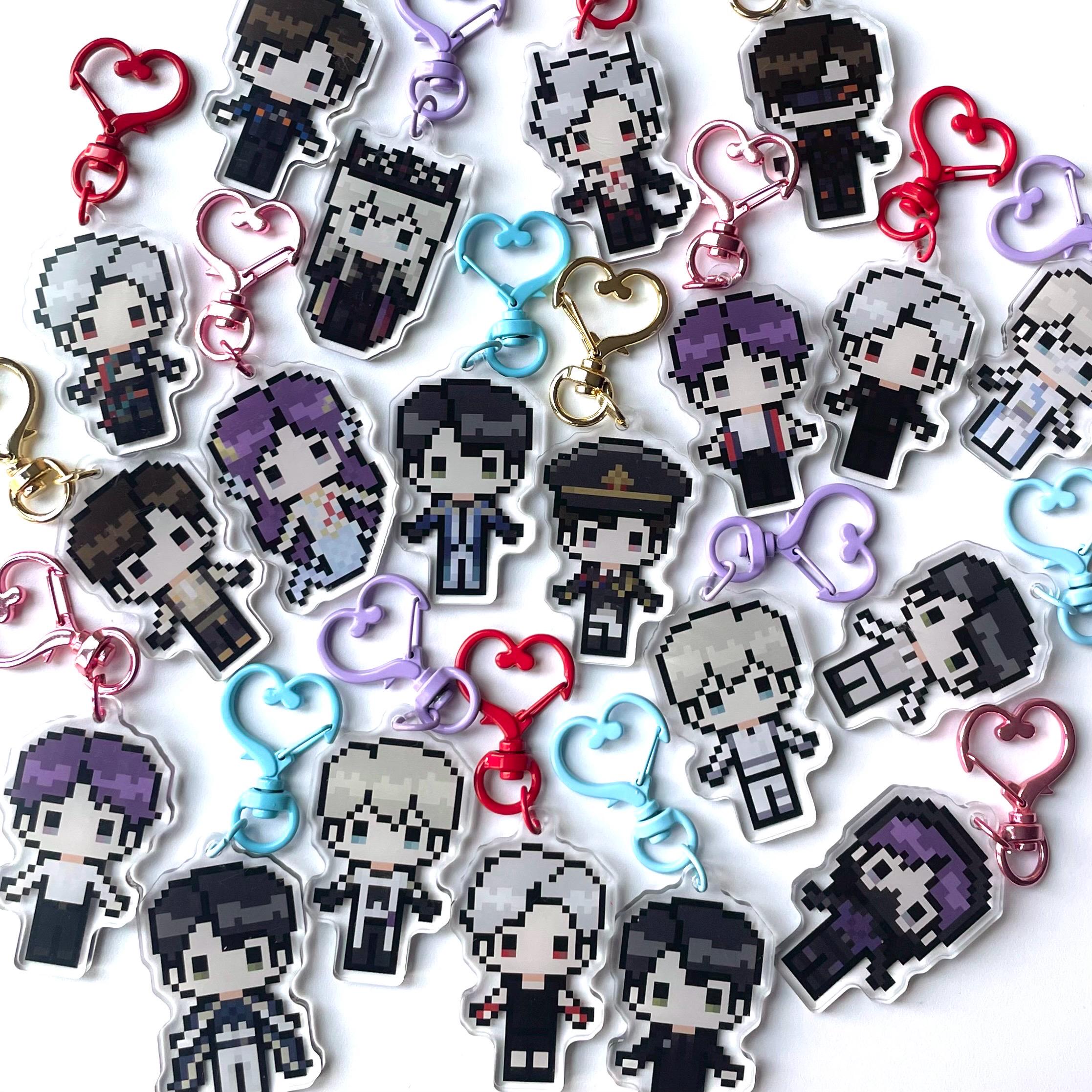 Love and Deepspace Acrylic Keychain: Pixel Art Game Character