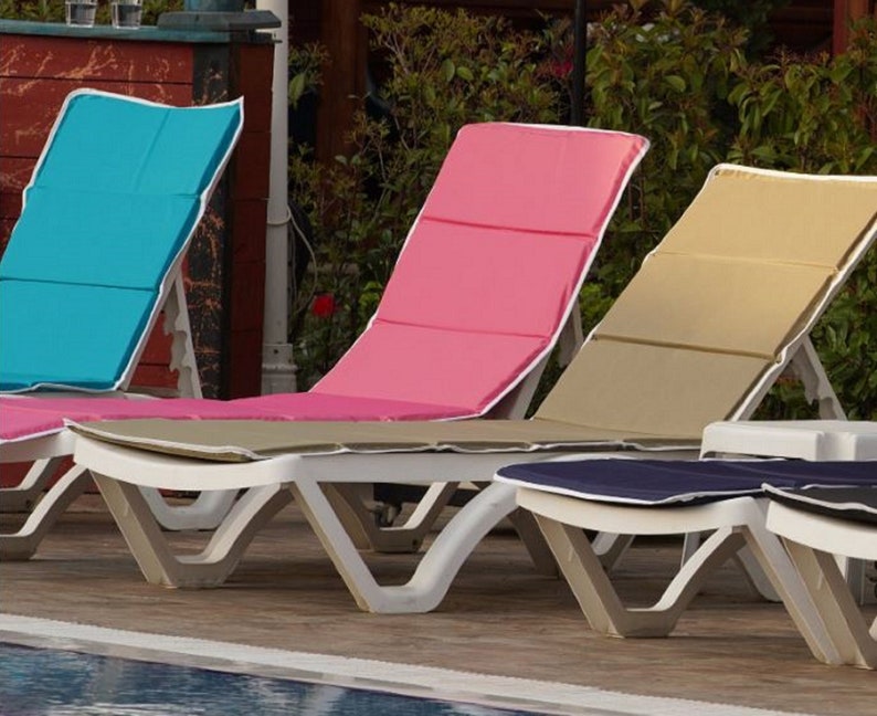 Floating Sunbed Cushions Foldable Beige Color Waterproof Beach Cushion