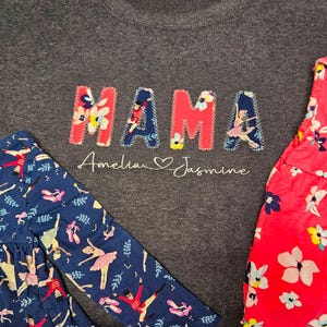 mama keepsake sweater, keepsake sweatshirt, embroidered mama sweater, baby clothes keepsake sweater, baby onesie keepsake, appliqué sweater