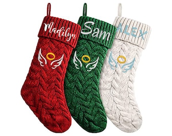 Embroidered Personalized  Memorial Christmas Stockings, Remembrance Christmas Gift, Embroidered Christmas Stocking, - Christmas Stockings