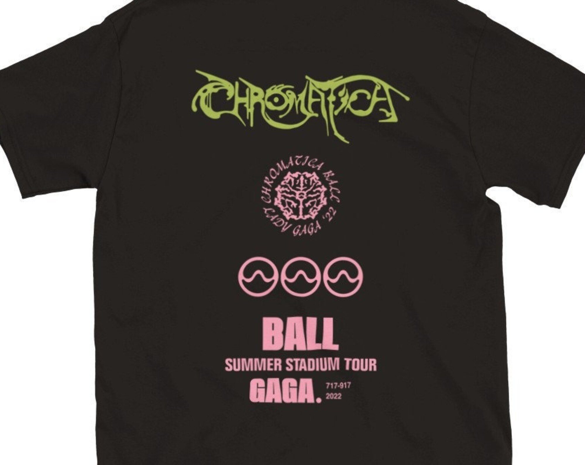 Lady Gaga Chromatica Ball Tour Reverse Grafik T-Shirt Lady Gaga Chromatica Ball Tour Reverse Grafik T-Shirt