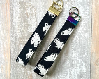 Black Glow Ghost Keychain Wristlet