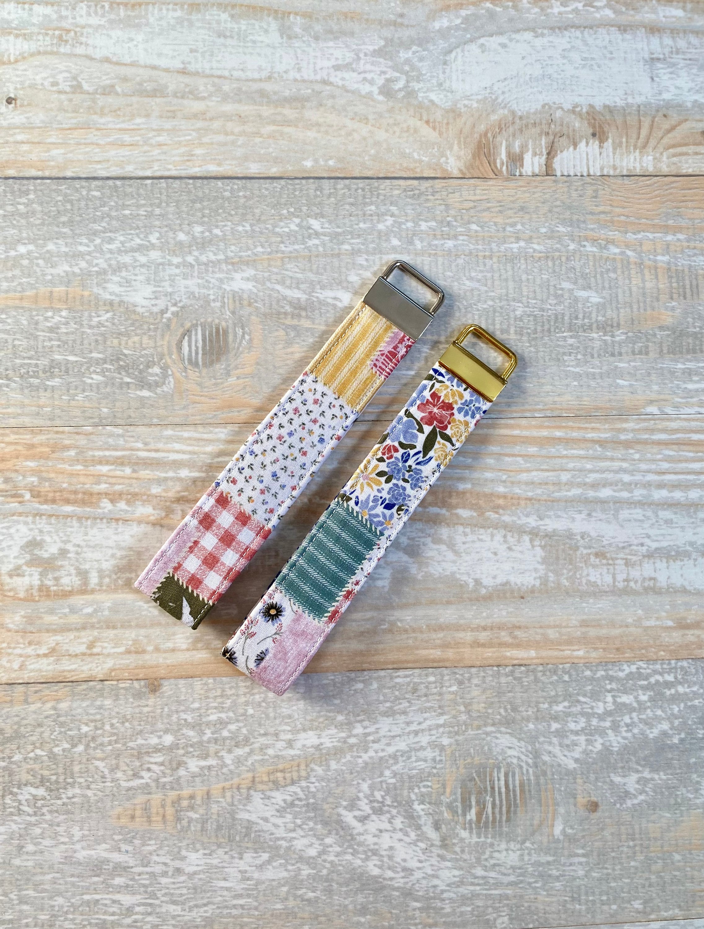 Patchwork Keychain Wristlet