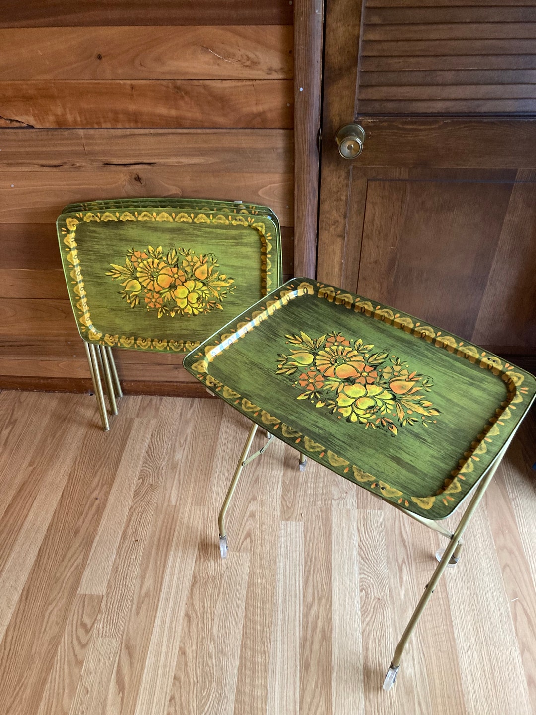 Vintage Lavada Mid Century TV Trays Etsy