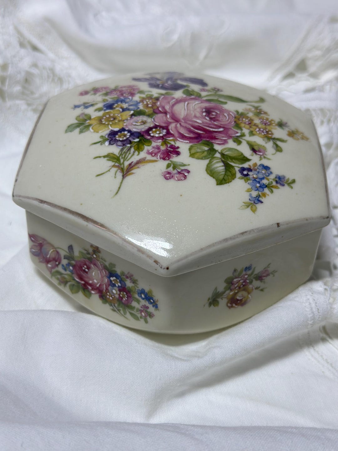 アンティークのリモージュ磁器のキャンディボックス - Etsy 日本