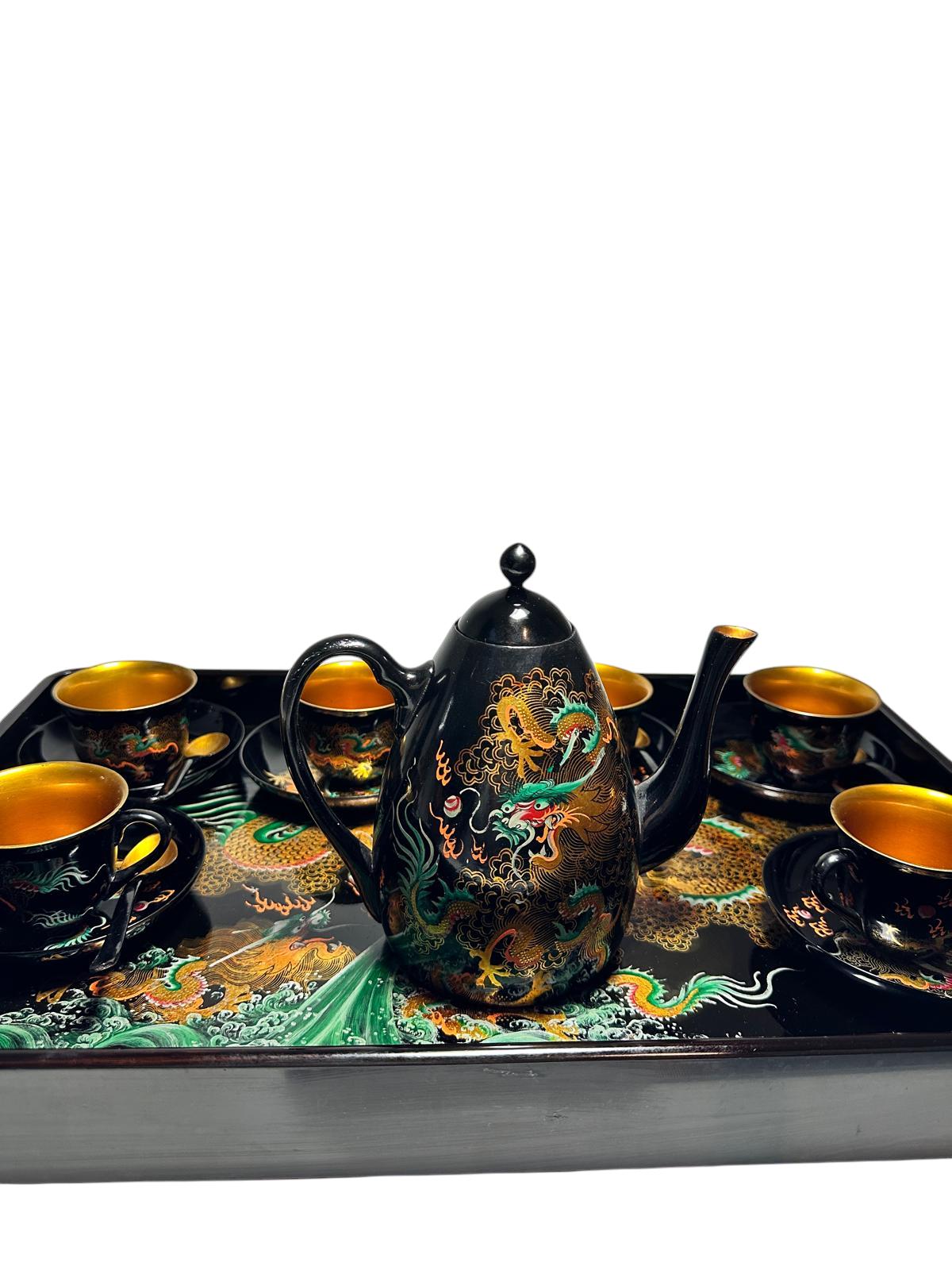 Service à Thé Chinois En Marbre Du Sichuan - Art De La Table / Art D'Asie