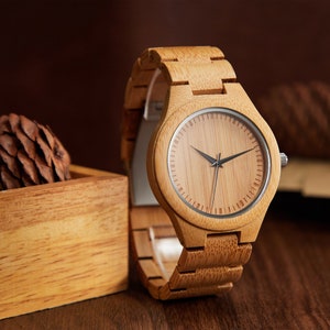 Anniversary Gift for Him,Wood Watch,Personalized Watch,Engraved Watch,Wooden Watch,Groomsmen Watch,Mens Watch,Boyfriend Gift,Gift for Dad