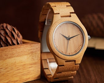 Anniversary Gift for Him,Wood Watch,Personalized Watch,Engraved Watch,Wooden Watch,Groomsmen Watch,Mens Watch,Boyfriend Gift,Gift for Dad