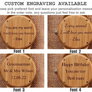 Customised Wooden Watch For Men, Personalised Husband Gift for Anniversary,Engraved Watch Box for Men,Watch Holder imagem 9