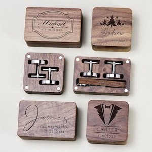 Personalized Groomsmen Cufflinks & Tie Clip Set, Custom Cuff Links With Name, Best Man Gifts, Engraved Cuff Links, Wedding Tie Clip Set