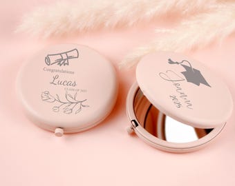 Graduation Compact Mirror, Class of 2025 Graduation Gift for Her, Personalized Pocket Mirror, Daughter Grad Gift, College Graduation