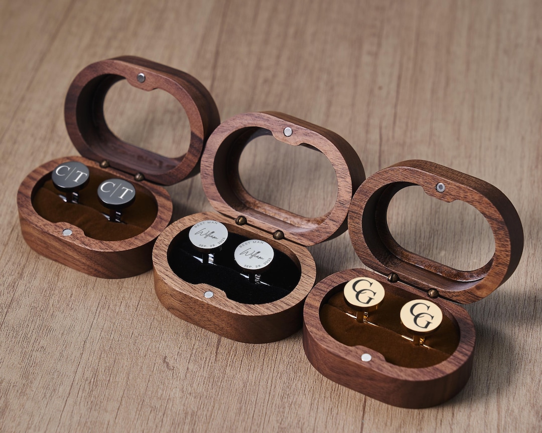 Groomsmen Gifts, Custom Groomsmen Cufflinks Set, Personalized Wedding ...