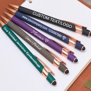 Personalized Luxurious Soft Touch Rose Gold Pen, Personalised Gift Pens for Women, Teacher Gifts, Fancy Custom Pen, Gifts for company