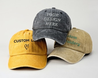 Custom Embroidered Cap with Name and Logo, Personalized Bridesmaid Cap, Unique Dad Cap Baseball Cap, Perfect Bachelorette Party Gift