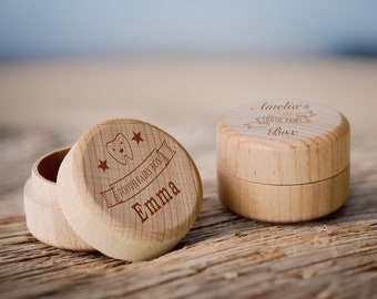 Caja de hadas de los dientes, caja de monedas de hadas de los dientes de madera personalizada, recuerdo de la caja de dientes de madera para niños de la niña, regalo de bautizo, nuevo regalo de baby shower.