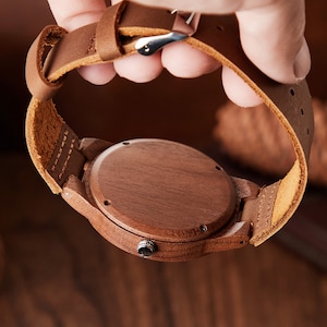 Wooden Watch Box For Men,Personalised Watch Box for Fathers Day Gift, Customised Wood Watch for Dad Husband Boyfriend image 5