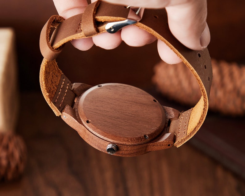 Wooden Watch Box For Men,Personalised Watch Box for Fathers Day Gift, Customised Wood Watch for Dad Husband Boyfriend image 5