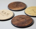 Personalized Name & Logo Wooden Wireless Charger Station,Custom Phone Pad 15W Portable Qi Fast Charging,Corporate Employee Coworkers Gift