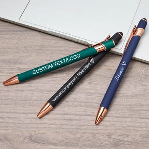Personalized Ballpoint Pen with Touch Head, Custom Engraved Pen with Name, Company Promotion Gifts, Company Giveaway Pen, Office Supplies