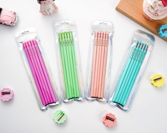 Personalized Pencils Set, Custom Engraved Teacher Pencils, Student School Supply, Bulk Order, Back to School Gift Ideas