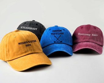 Personalized Embroidered Cap with Name and Logo, Custom Bridesmaid Cap with Embroidery, Ideal Dad Cap Baseball Cap, Bachelorette Party Gift