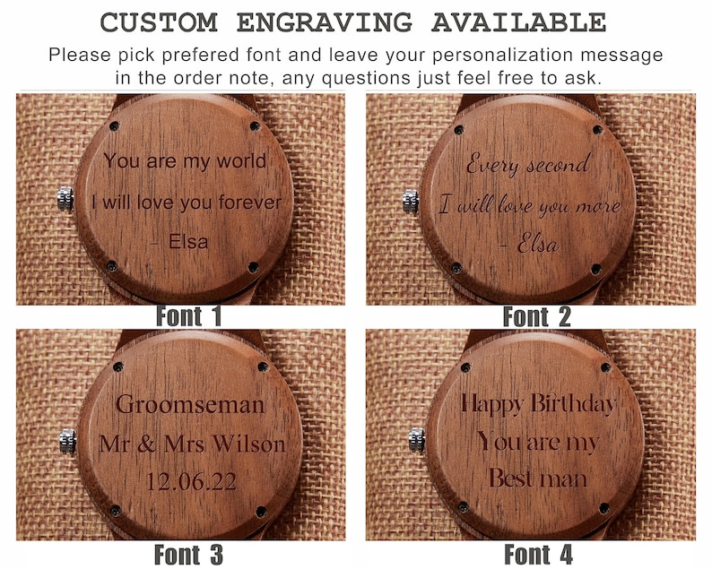 Wooden Watch Box For Men,Personalised Watch Box for Fathers Day Gift, Customised Wood Watch for Dad Husband Boyfriend image 9